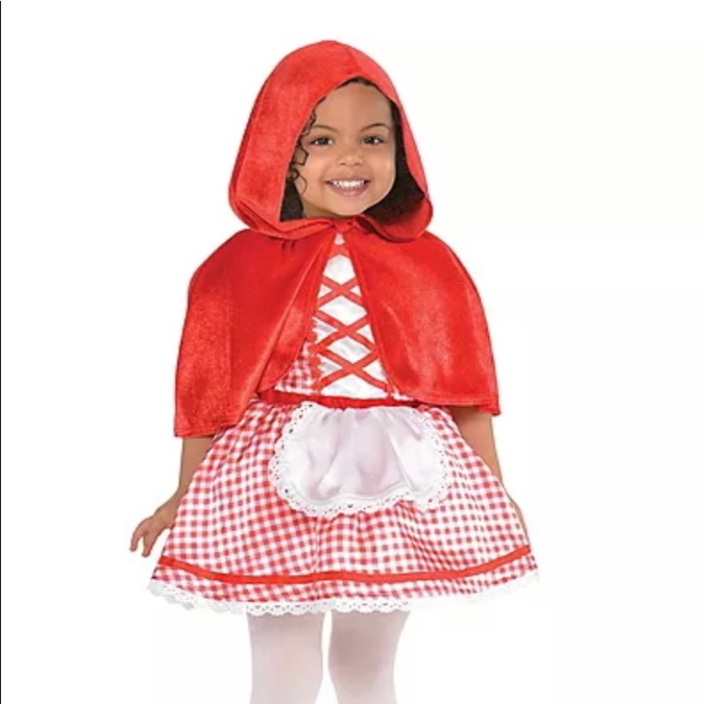 Party City Costume USA Baby Girl Size 6-12 Months Little Red Riding Hood Costume